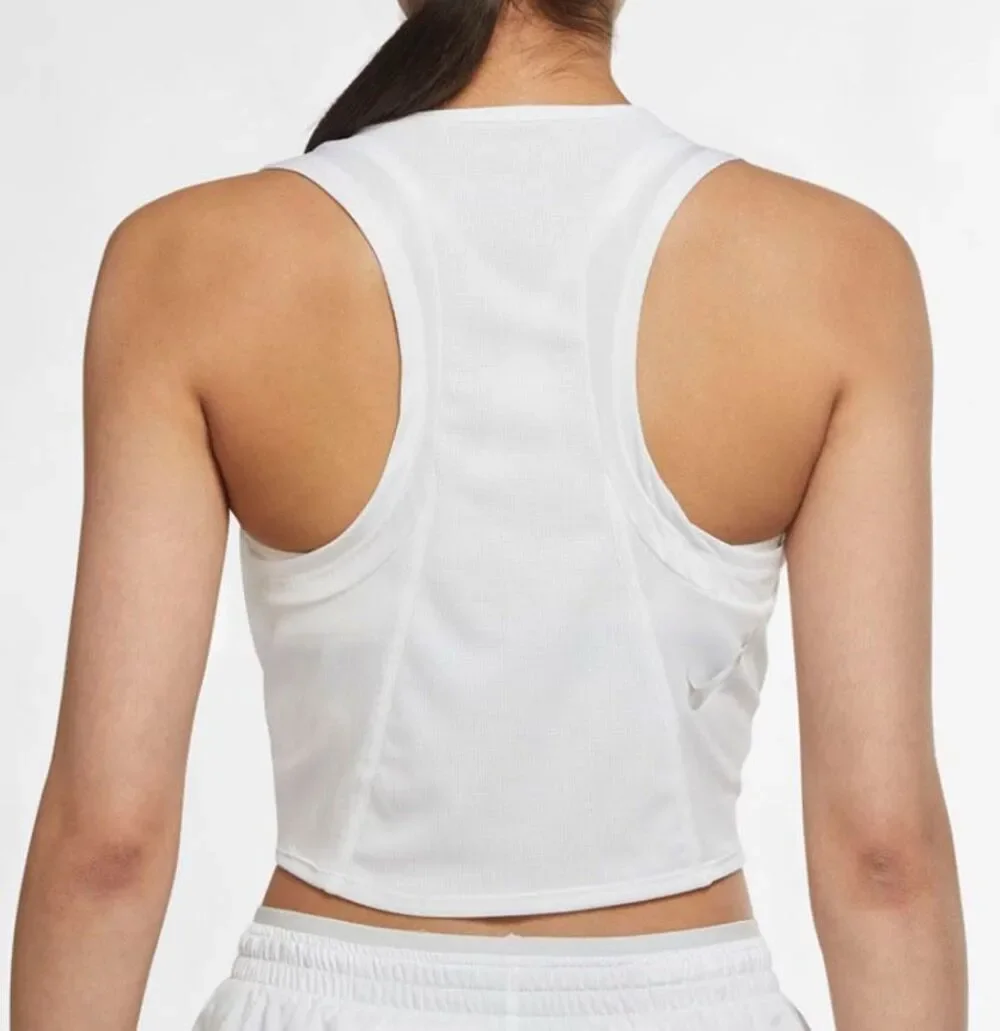 Nike Dri-FIT Cropped Racerback Training Tank White 3XL NEW